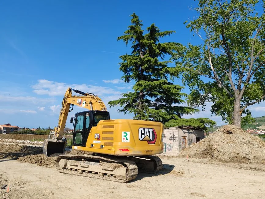 Heavy equipment ready for earthmoving work