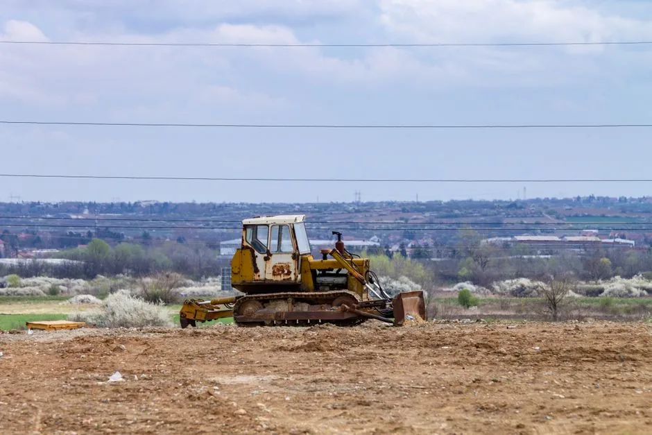 Ground being levelled for a future project